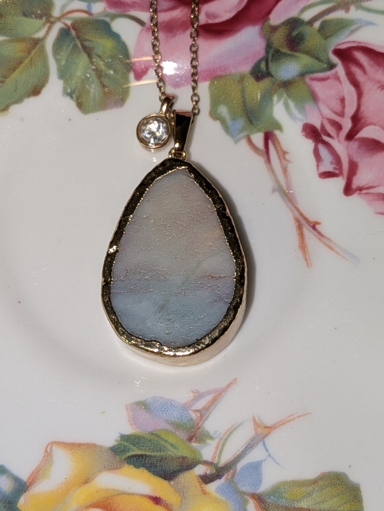 Handmade Jewelry - "Blue Skies" Druzy Necklace